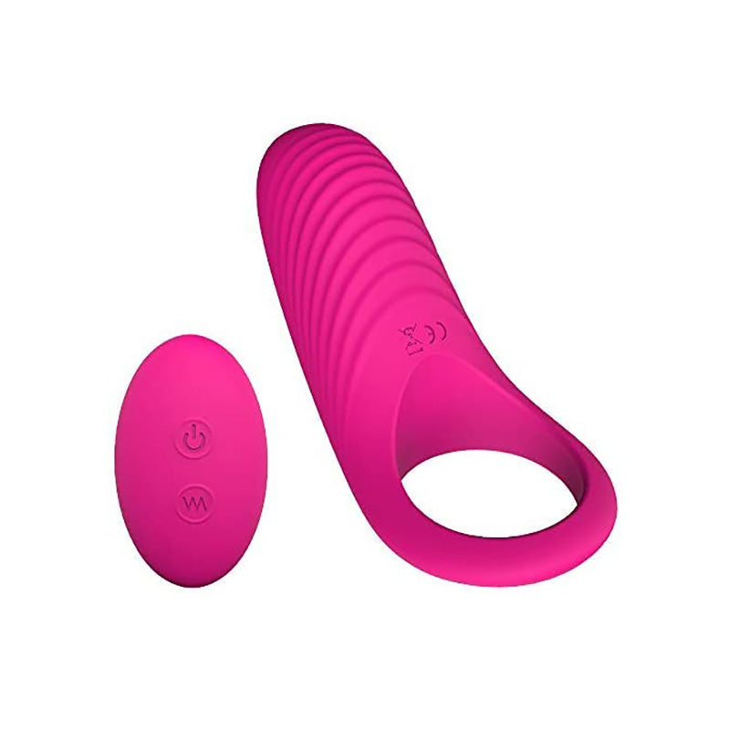 Vibrating Cock Ring. Remote Control 9-Speed Penis Ring Vibrator Medical Silicone Waterproof Rechargeable Powerful Vibration Sex Toy-EROSREALM