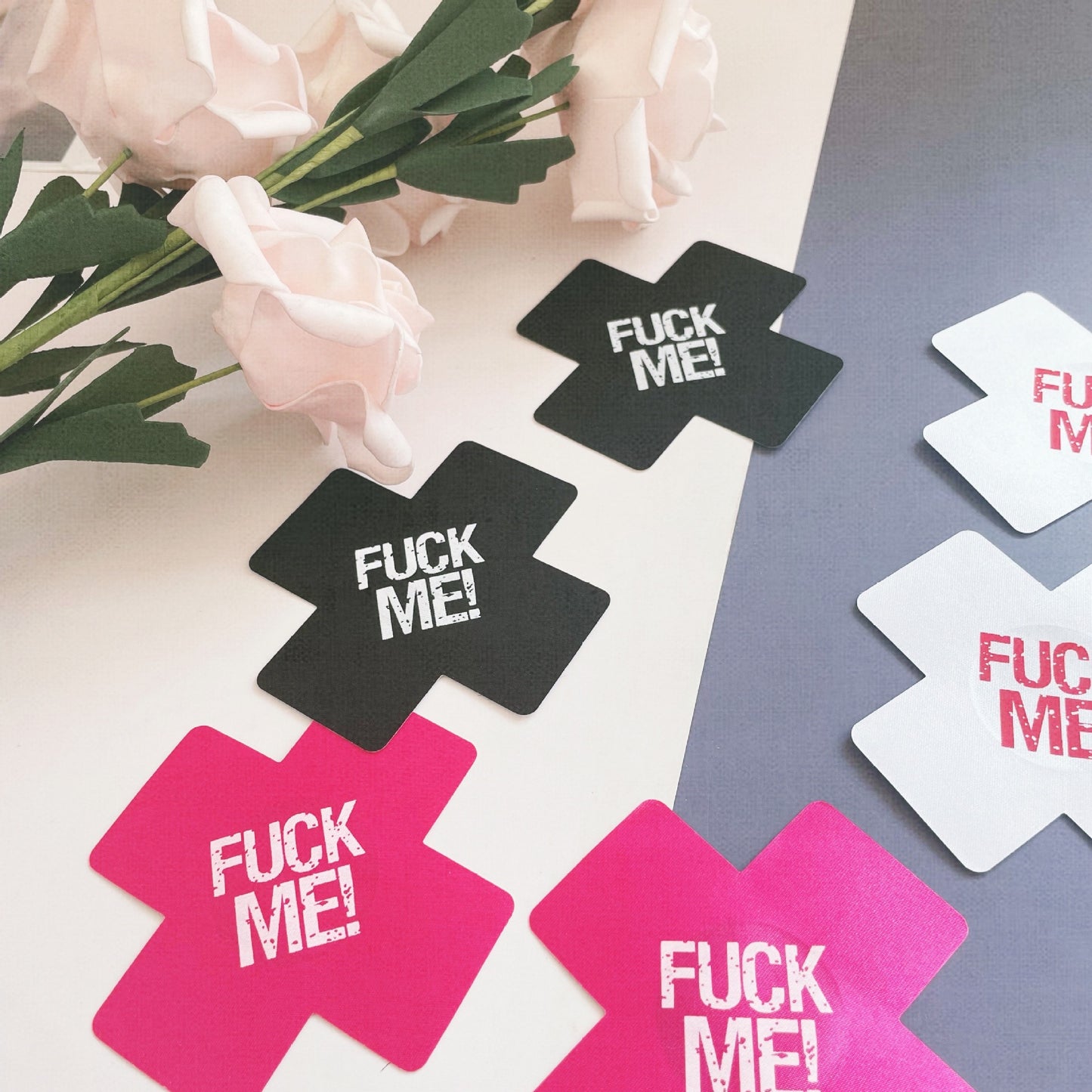 Fuck Me Nipple Sticker Cross Nipple Cover-EROSREALM