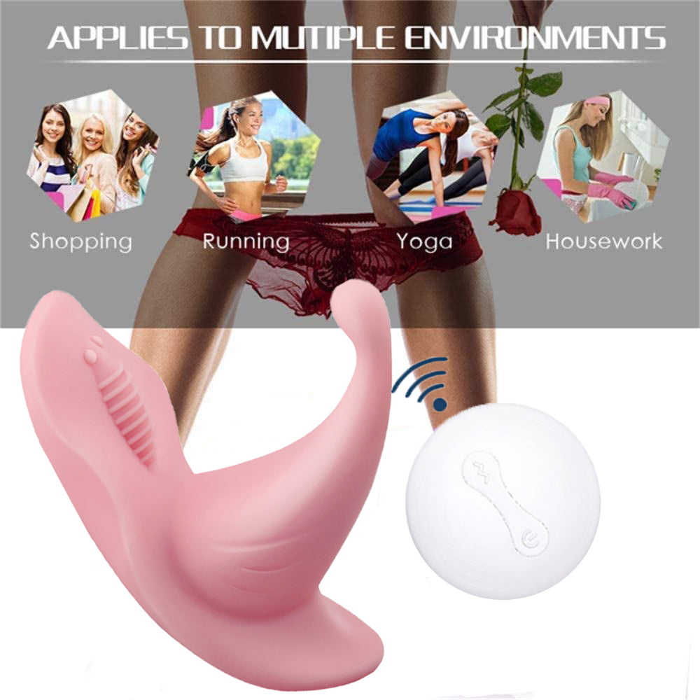 Wireless Remote Control Butterfly Vibrating Panties Dildo Vibrator Clitoral Stimulator-EROSREALM