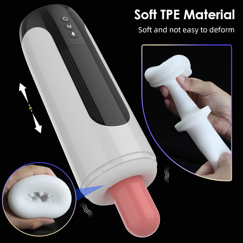 5-in-1 Water Bath Interactive Violce Heating Thrusting Vibration Mlale Masturbator-EROSREALM