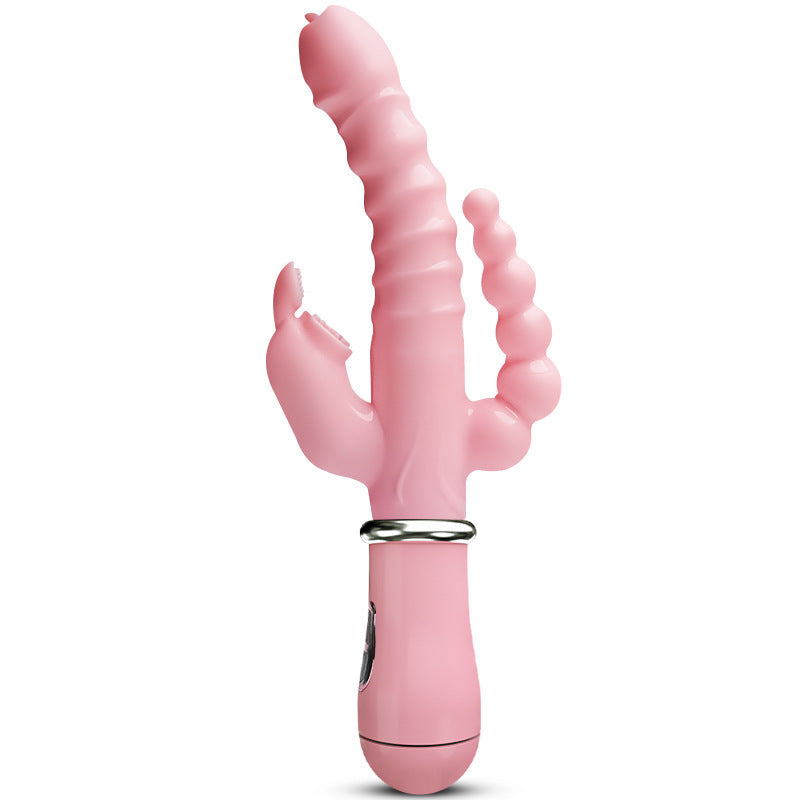 3 In 1 Dildo Waterproof Usb Magnetic Rechargeable Anal Clit Vibrator-EROSREALM