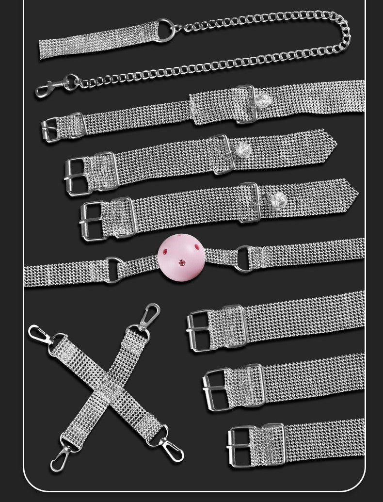 Shiny 7 Pcs Rustless Bondage Kit-EROSREALM