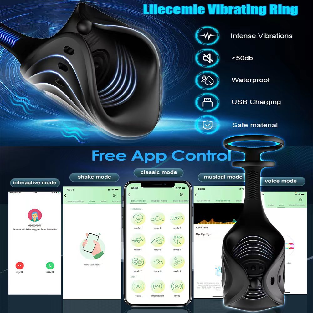 Keven - App Remote Control Penis Trainer With Dual-rings-EROSREALM