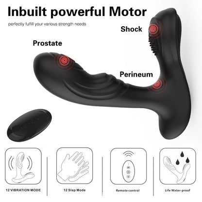 Male Masturbator Prostate Massage Anal Butt Plug Remote Control-EROSREALM