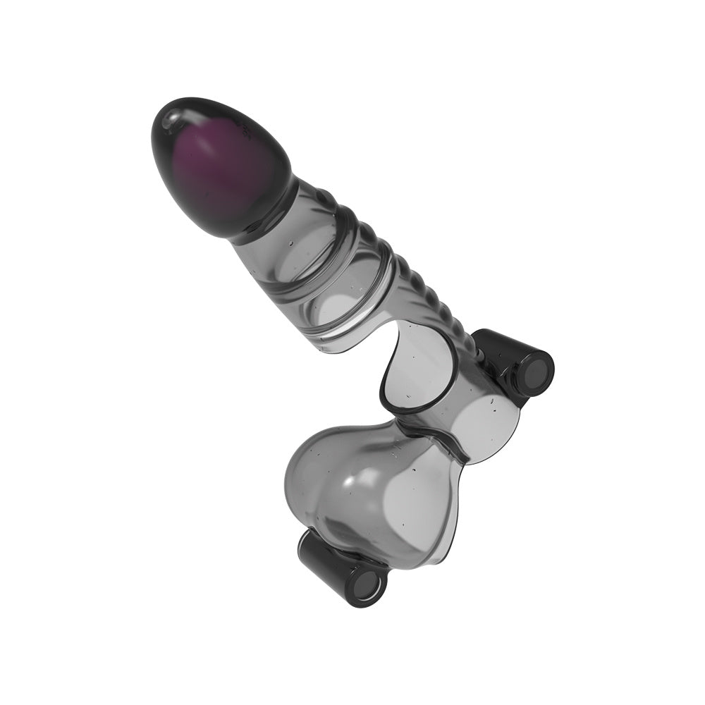 Crystal Vibrating Penis Cover Male Cock Sleeve Vibrating Ring-EROSREALM