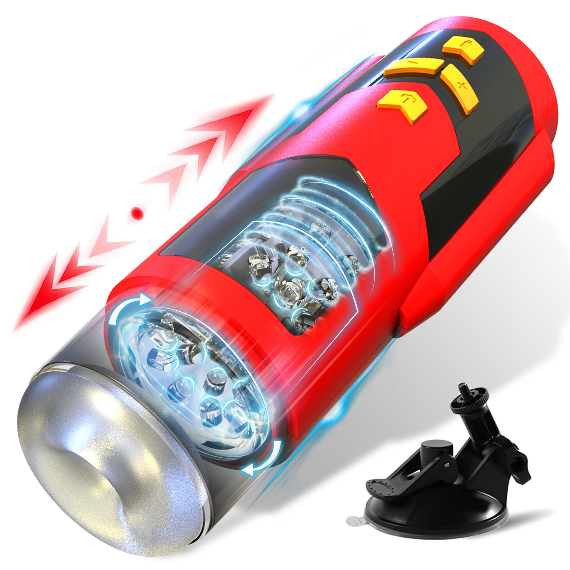 Rocket - Handfree Interactive Sexy Voice Telescopic Rotating Male Masturbator-EROSREALM