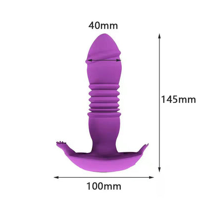 Telescopic G-spot Vibrator With Remote Control Anal Vibrator Prostate Massager-EROSREALM