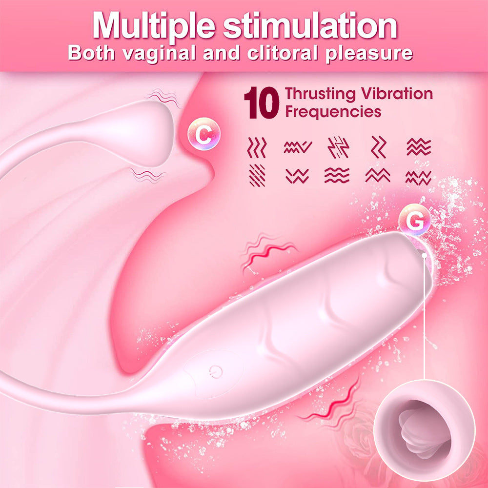 Alofa - App/wireless Remote Control Tongue-licking Egg Vibrator-EROSREALM