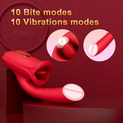 Rose Nibbler Bitting Mouth Vibrator-EROSREALM