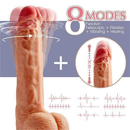 Realistic Thrusting Dildo Rotation Heating Dildo Vibrator-EROSREALM