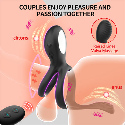 Wireless Remote Control Vibration Penis Ring & Clit Stimulator-EROSREALM