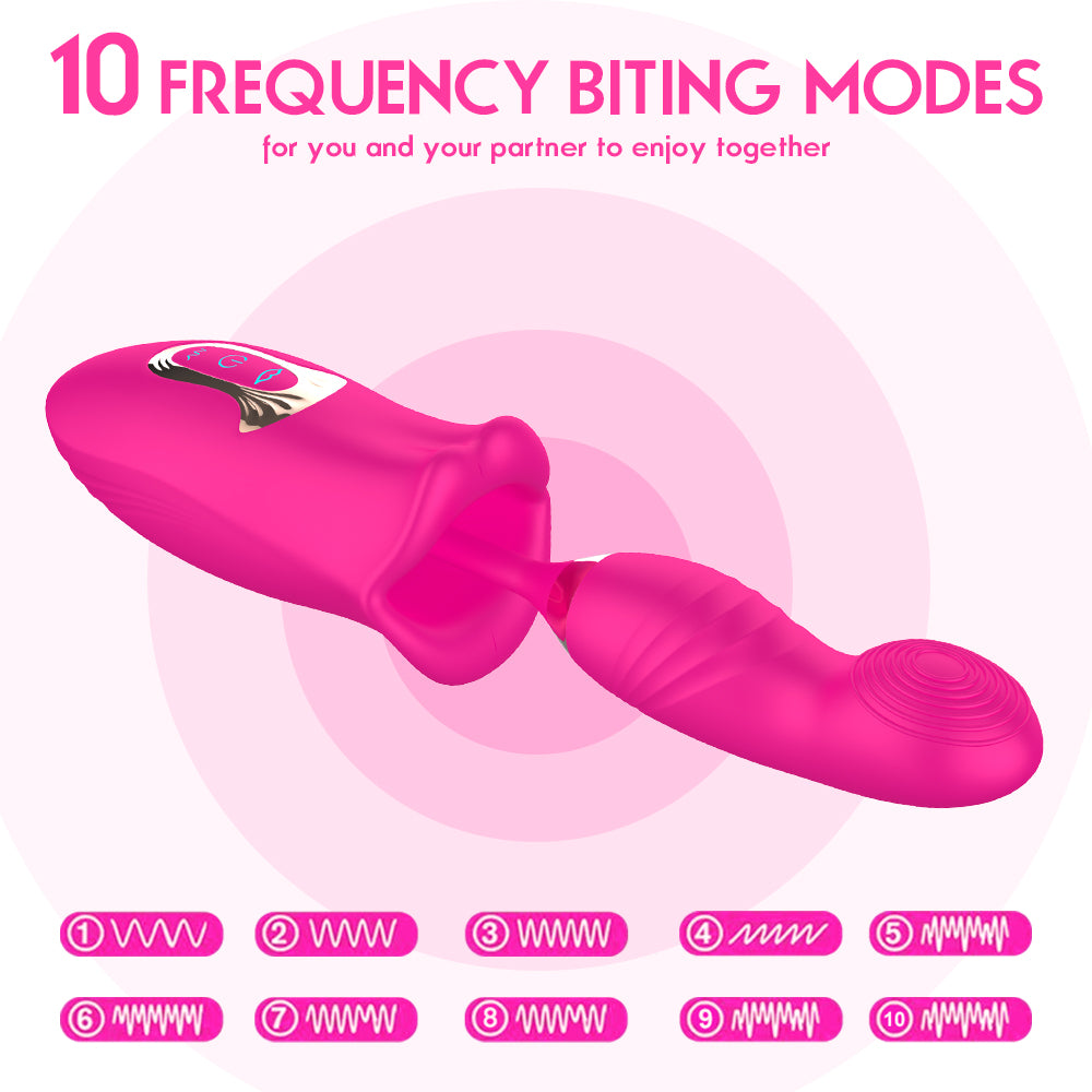 Rose Pistil Kiss - Bitting Clit Stimulator & Tapping Vibrator-EROSREALM