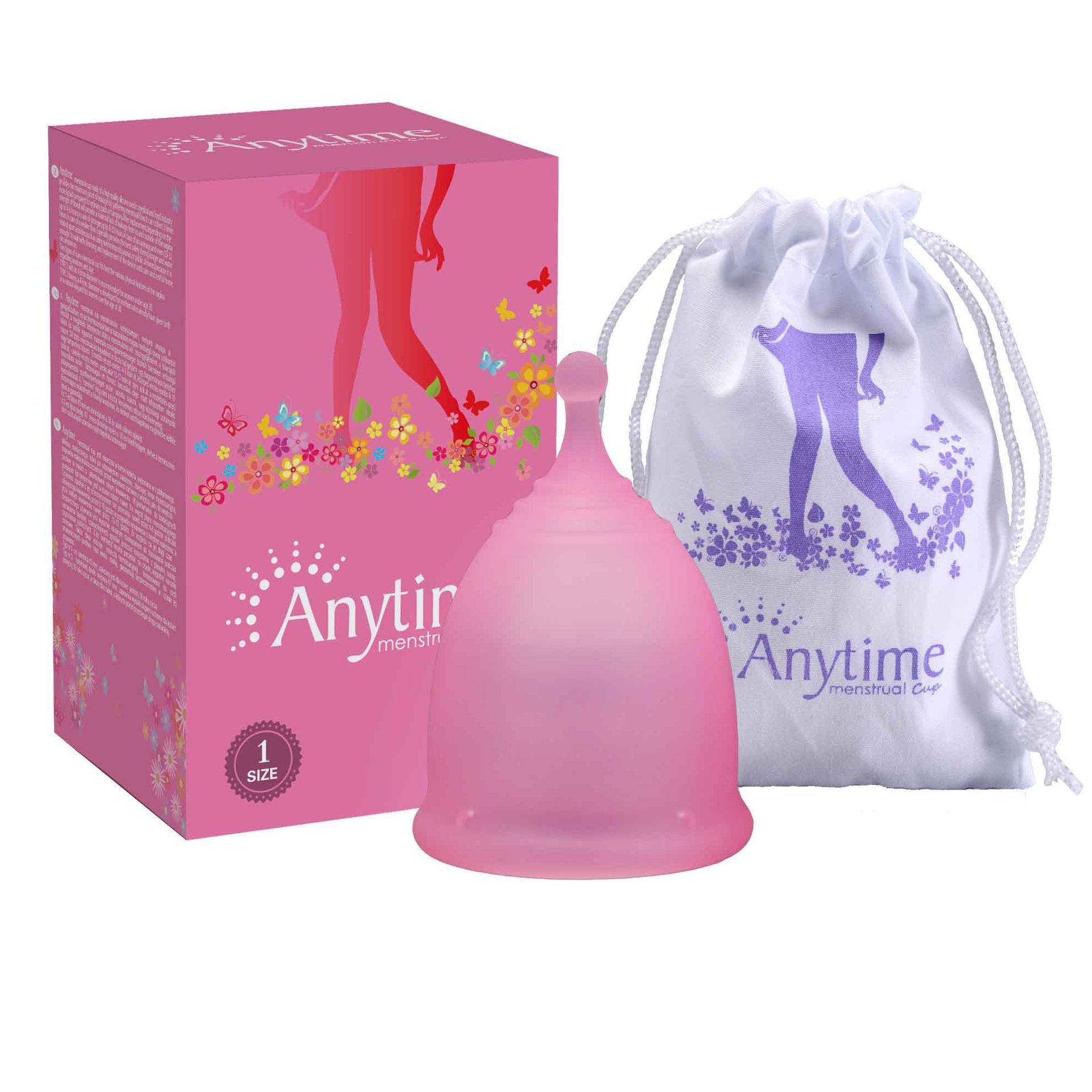 Anytime Medical Grade Silicone Menstrual Cup Plus Large 35ml Menstrual Product-EROSREALM