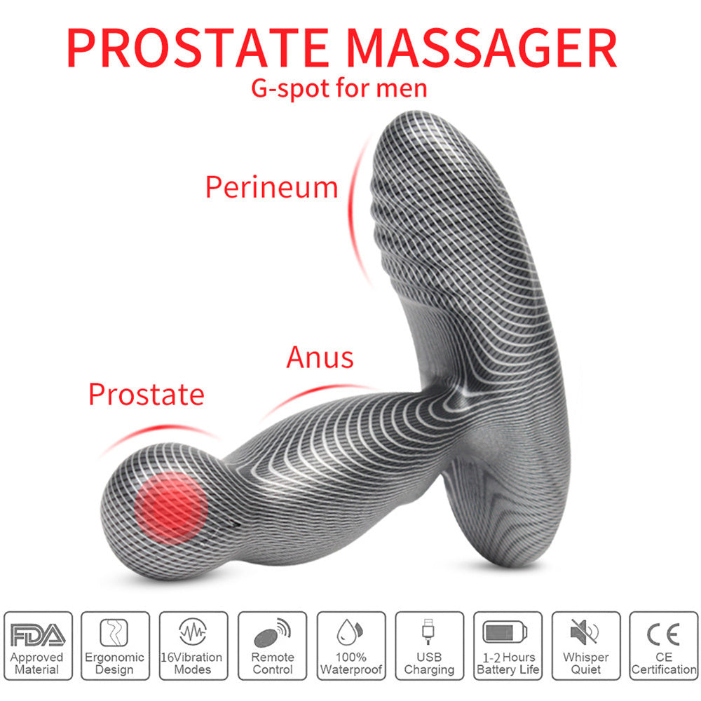 Wireless Remote Control Rotating Anal Vibrator Male Prostate Massager-EROSREALM