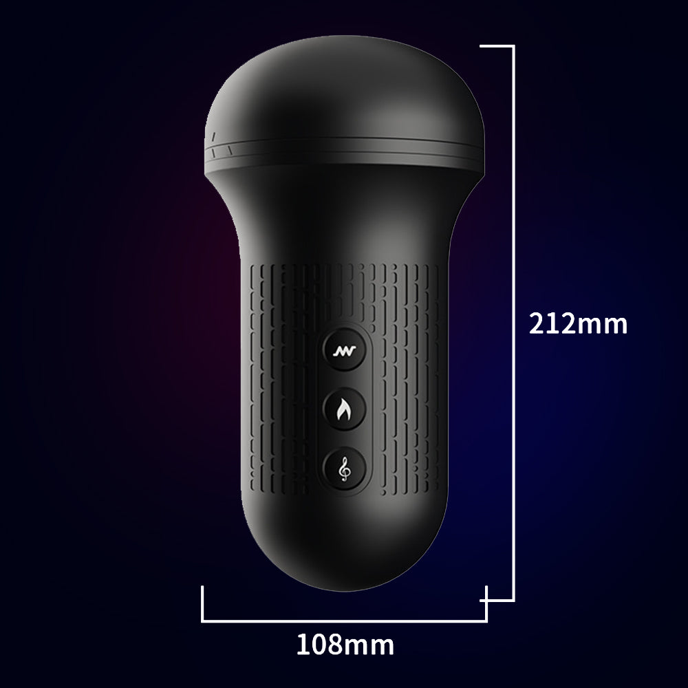 Heating Vibrator Rotating Masturbation Massage Cup For Men-EROSREALM