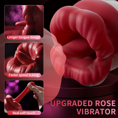 Mouth Desire 10 Frequency Licking Tongue Vibrator-EROSREALM