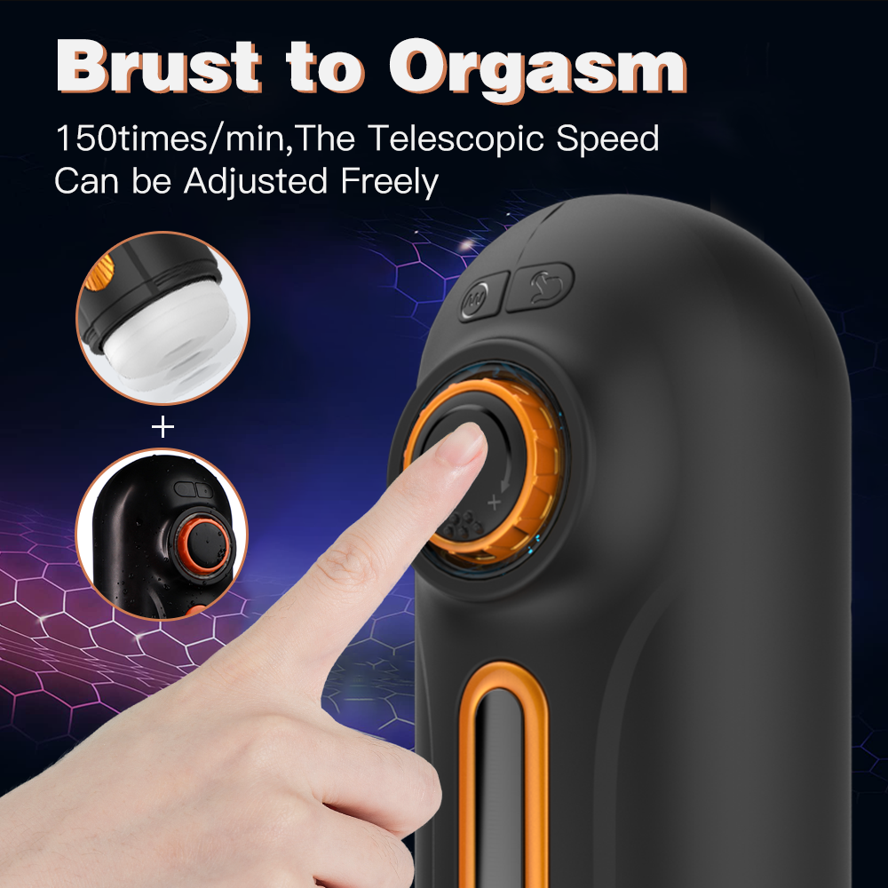 6 In 1 Automatic Telescopic Suction Heating Voice Masturbation Cup Auto Sucker for Men-EROSREALM