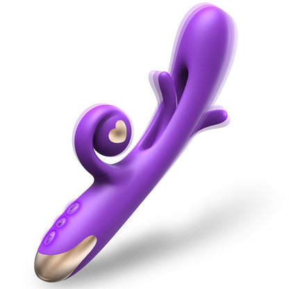 G Spot Vibrator Dildo Rabbit Adult Toys With 10 Vibration 7 Flapping Modes-EROSREALM