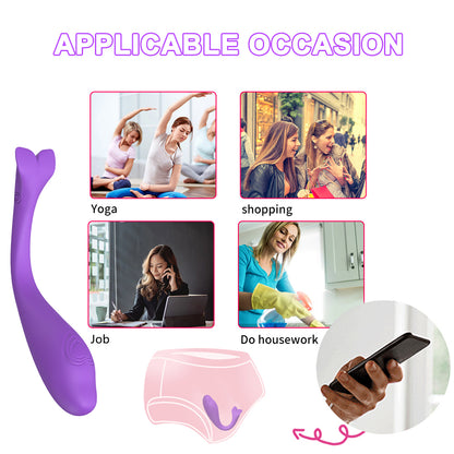 Remote Control App Bluetooth Vibrator For Women G-spot Clitoris Powerful Small Vibrator-EROSREALM