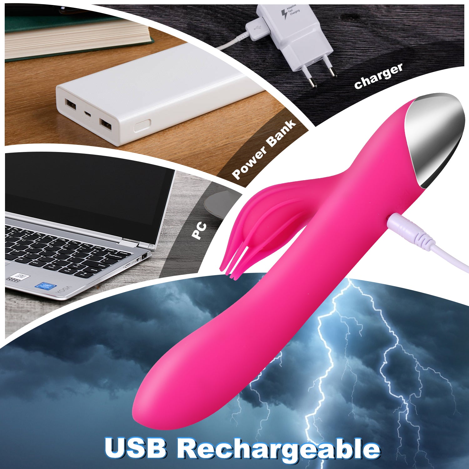 Rabbit Vibrator 10 Speed G Pot Clitoris Stimulation Massage-EROSREALM