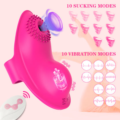 Velcro 3-in-1 Wireless Remote Control Invisible Panty Suction Vibrator-EROSREALM