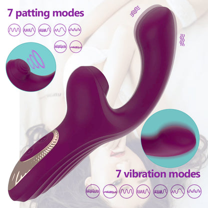 2-in-1 Tapping Strong Shock G-spot Vibrator-EROSREALM