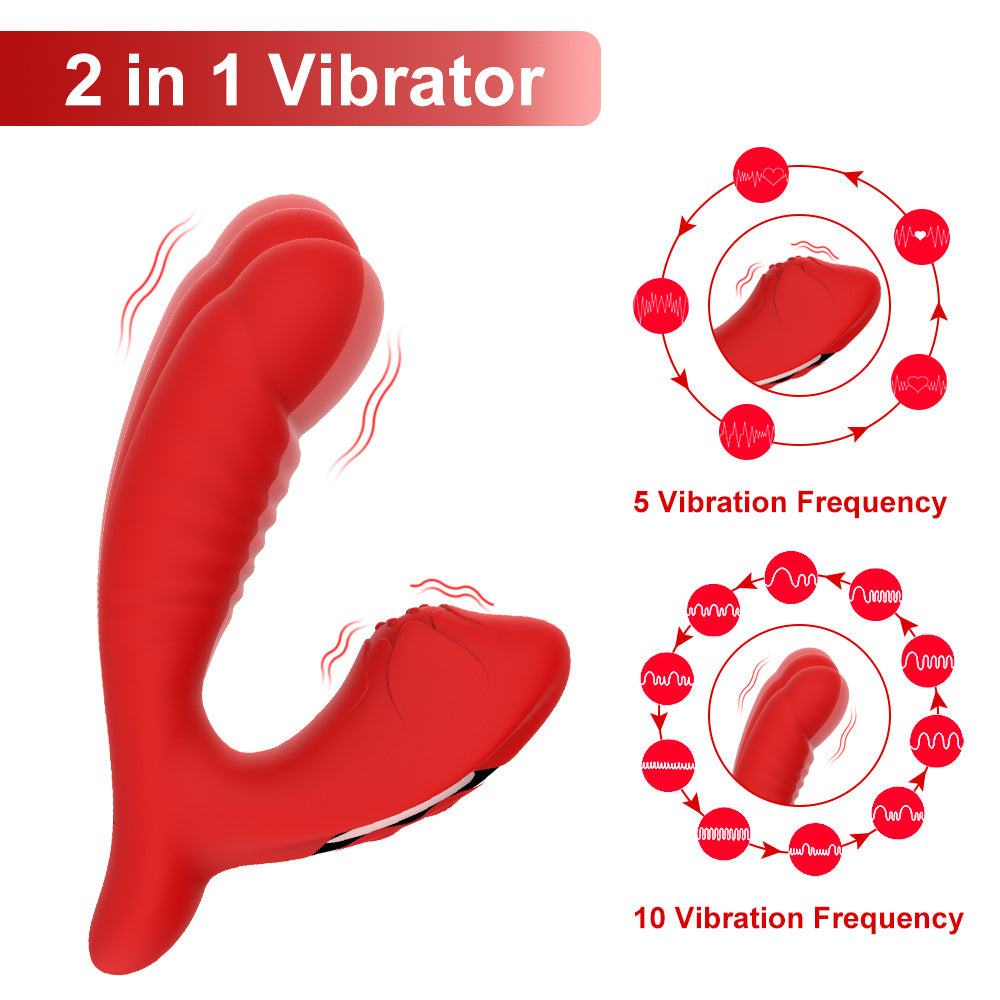 Rose Stamen 2-in-1 Clit Stimulating Panty Vibrator-EROSREALM