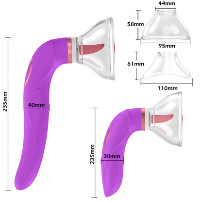 Clitoral Sucking Tongue Vibrator with 8 Sucking Modes and 5 Licking Modes-EROSREALM