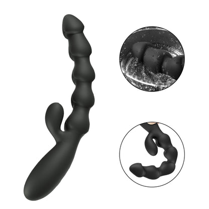 10 Speeds Dual Motor Vibraing Anal Beads-EROSREALM