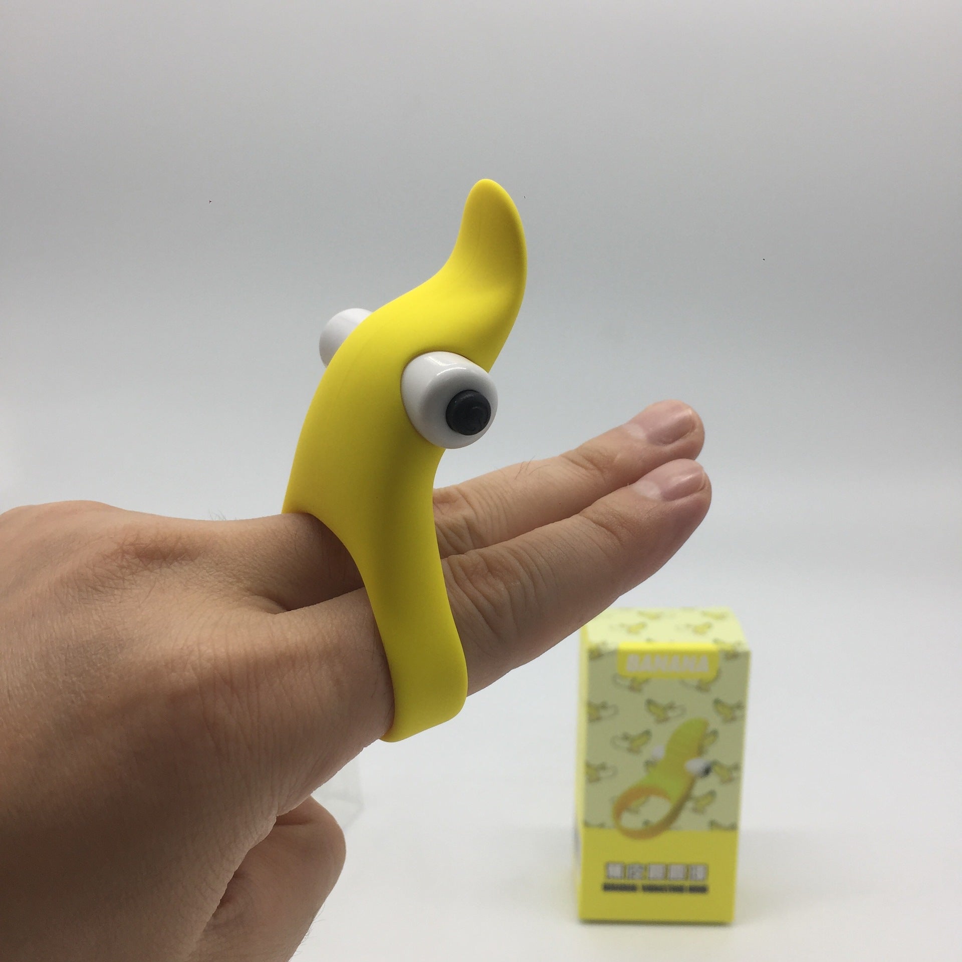 Banana Skin Vibrating Cock Ring Sex Toy For Couples-EROSREALM