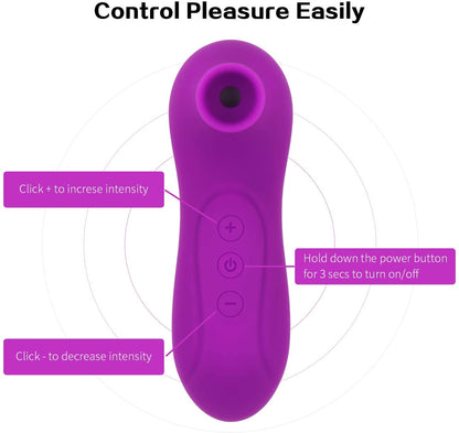 Clitoral Sucking Vibrator with 10 Intensities Modes . Waterproof Rechargeable Quiet Clitoris Nipples Suction Stimulator-EROSREALM