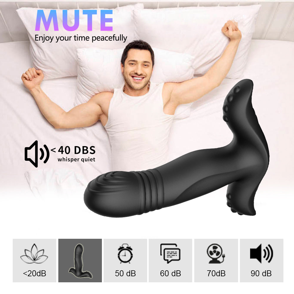 Edward - Wireless Remote Control Telescopic Vibrating Prostate Massager-EROSREALM