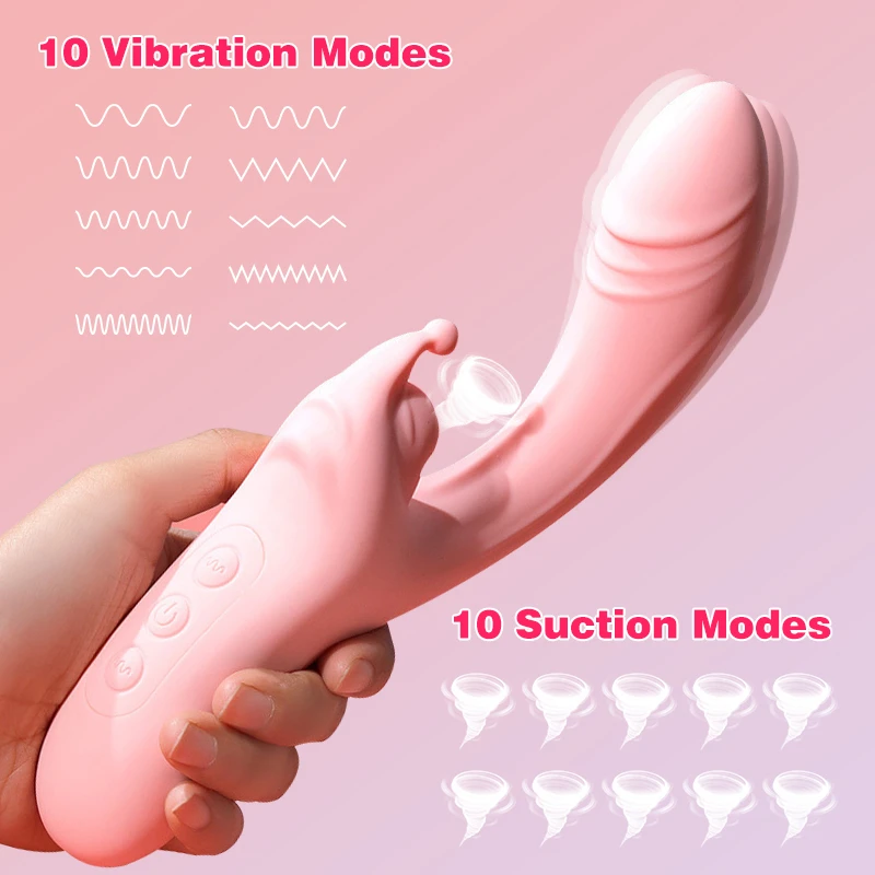 Intelligent Clit G-Spot Dual Stimulation Rabbit Suck Vibrator-EROSREALM