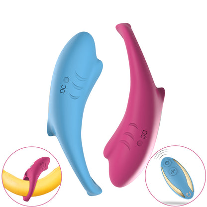 Shark Delay Ejaculation Cock Penis Ring Remote Control Clitoris Stimulator-EROSREALM