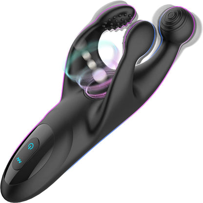 2-in-1 Tapping & Vibrating Male Glans Trainer-EROSREALM