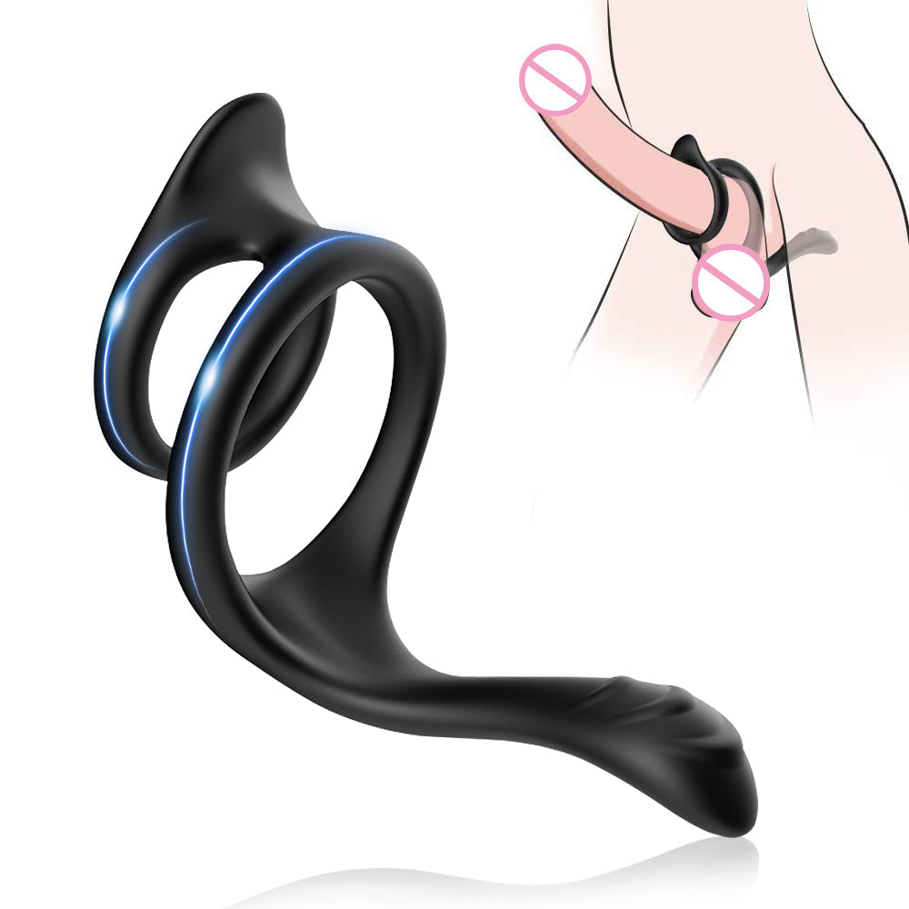 Dual Enhancement Penis Ring With Prostate Massager-EROSREALM