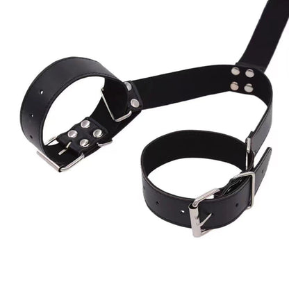 Adjustable Armbinder Arm Restraint Synthetic Leather Buckles Roleplay-EROSREALM