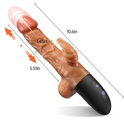 Thor Handheld Heating Telescopic Vibrating Dildo-EROSREALM