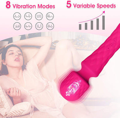 10 Modes Magic Wand Clit Vibrator Nipple Massager-EROSREALM