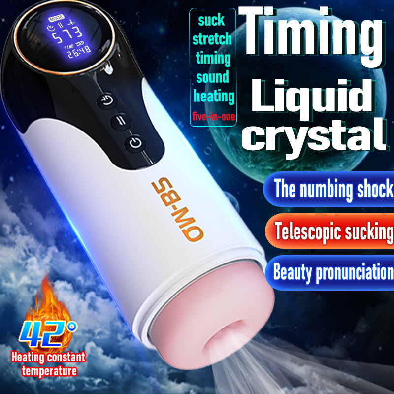 Om-b2 Heating Telescopic Sucking Deep Throat Male Penis Stroker-EROSREALM