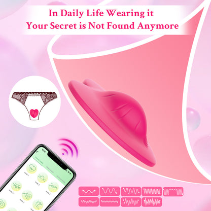 Cushion App Remote Control 10 Frequency Vibrating Clit Stimulator-EROSREALM