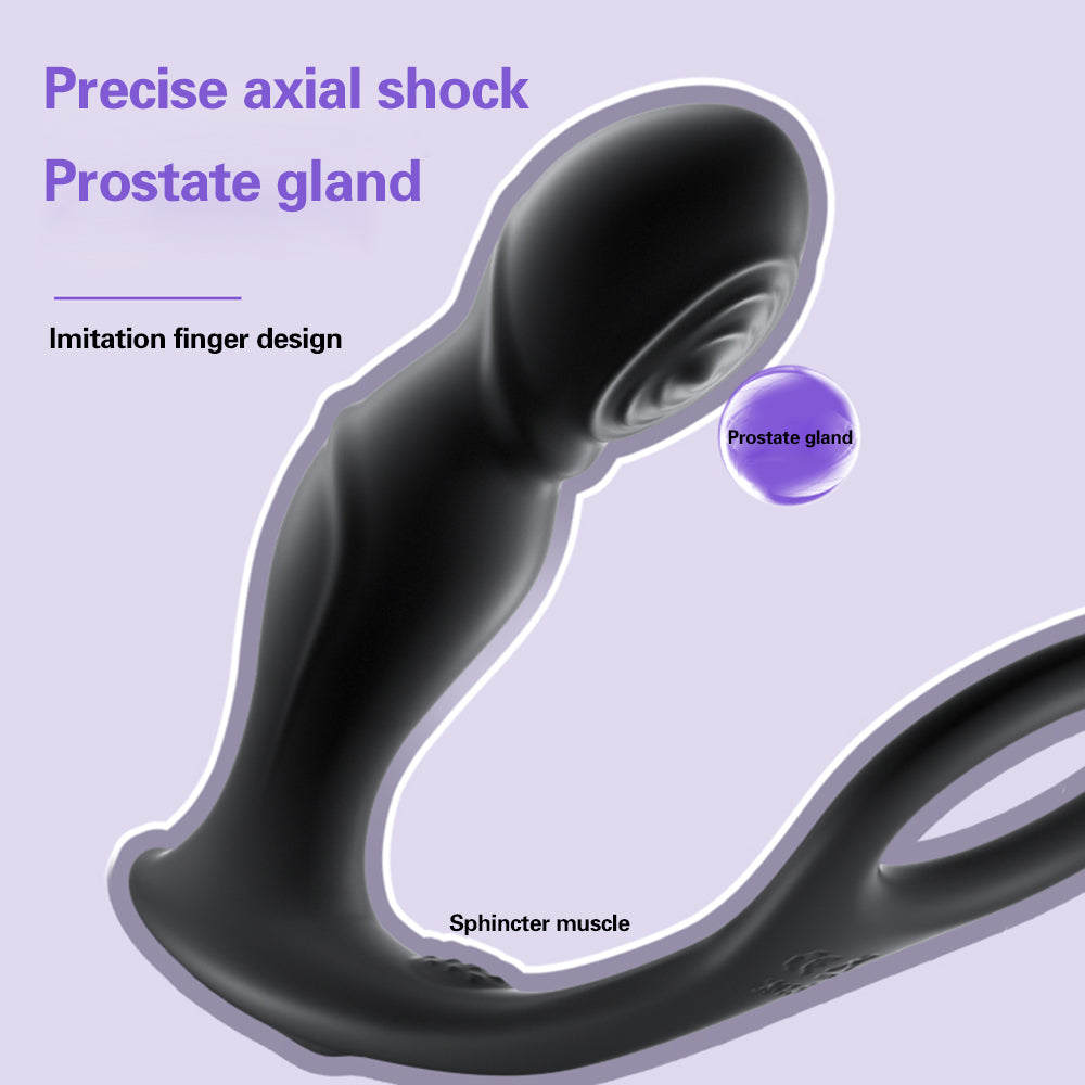 10 Speeds Prostate Massager Anal Vibrator Delay Ejaculation Ring Anus Plug-EROSREALM