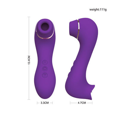 Clitoral Sucking & Licking G Spot Vibrator for Double Stimulation. Clit Tongue Stimulator Vaginal Breast Nipple Massager-EROSREALM