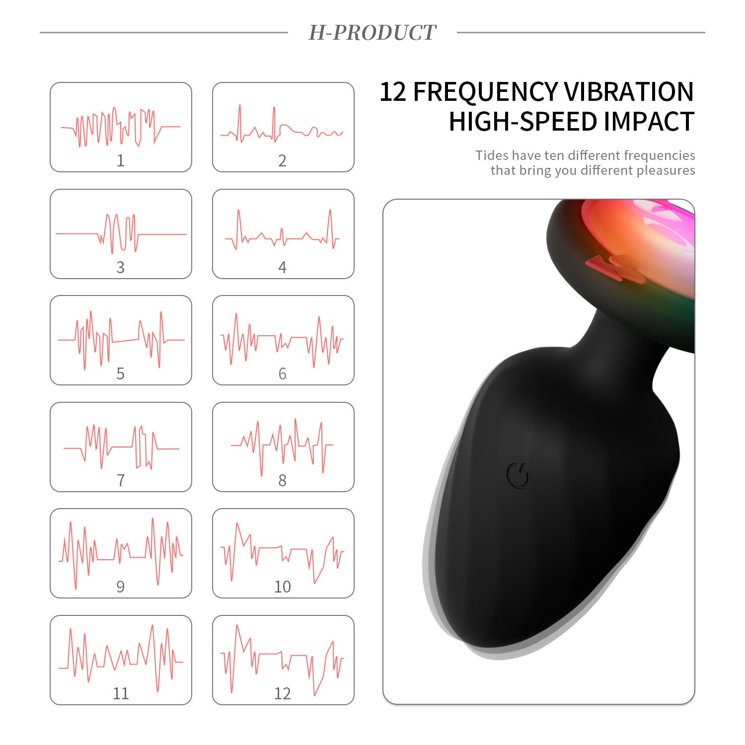 Little Demon 12 Frequency Strong Shock Anal Vibrator-EROSREALM