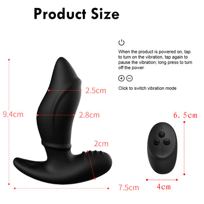 Ball Bearing 10 Mode Vibration Anal Plug Prostate Massager-EROSREALM