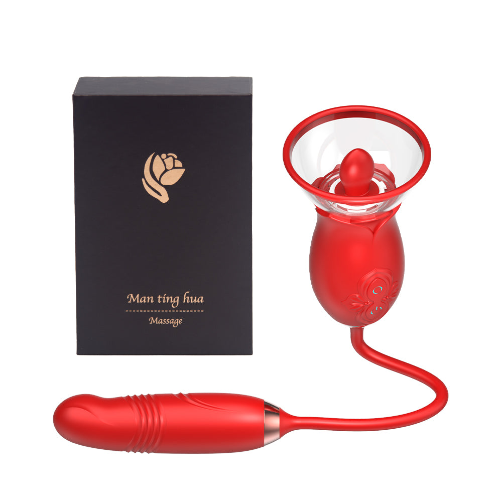 Rose Tongue Extender Vibrating Body Pump-EROSREALM