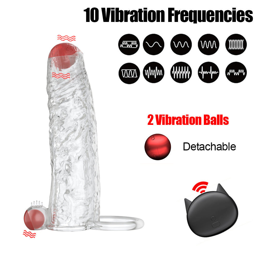 Wireless Remote Controlled Penis Sleeve Delay Ejaculation-EROSREALM