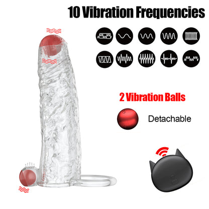 Wireless Remote Controlled Penis Sleeve Delay Ejaculation-EROSREALM