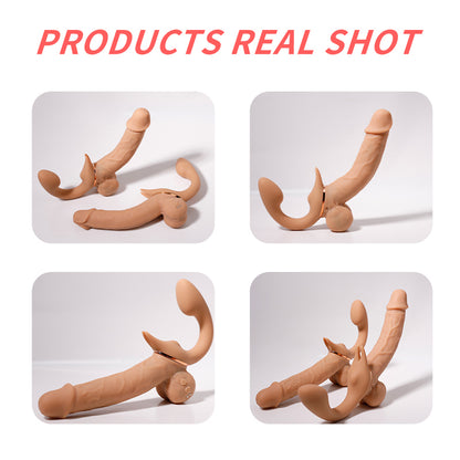 Thrusting & Vibrating Wearable Dildo For Lesbian-EROSREALM