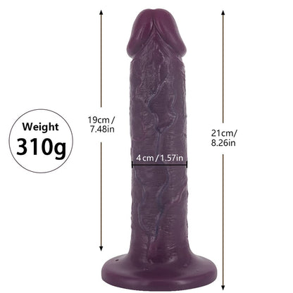 8.26 Inches Brown Realistic Dildo With Strong Suction Cup-EROSREALM